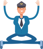 Postman Character Sitting Illustration png