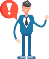 Postman Character and Error Sign png