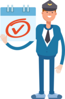 Postman Character and Check Mark Sign png