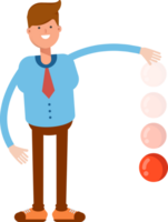 Businessman Character Throwing Ball Illustration png