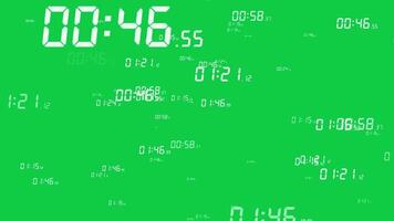 digital clock time passing, time management, exploring through time, time machine, timer countdown concept overlay animation on the green screen background video