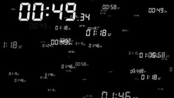 digital clock time passing, time management, exploring through time, time machine, timer countdown concept background stock footage video
