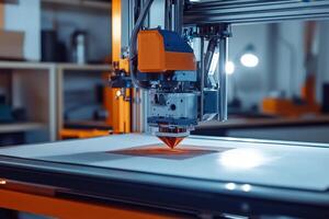 A machine is printing a 3D object photo