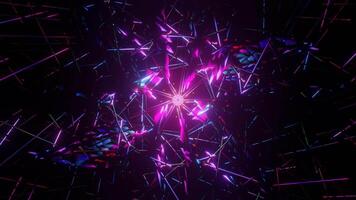 Psychedelic rotating colorful kaleidoscope animation geometric background. Seamless loop for title, VJ loop, stage show. video