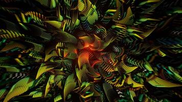 Psychedelic kaleidoscope patterns animation geometric colorful background. Seamless loop for title, VJ loop, stage show. video