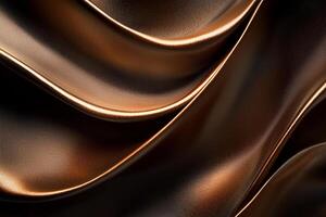 shiny texture with waves of chocolate color photo
