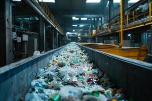 waste processing station with a large container photo