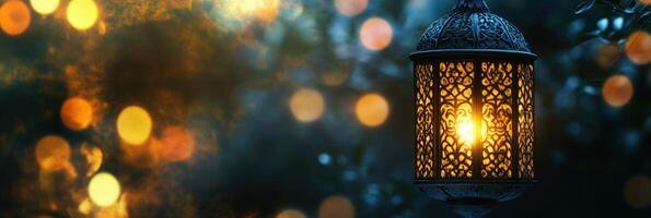 A lamp with a golden design on it photo