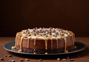 Decadent Chocolate Caramel Cheesecake Delight photo