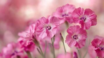 Pink flowers are shown in a field of pink flowers photo