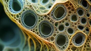 A close up of a cell structure photo