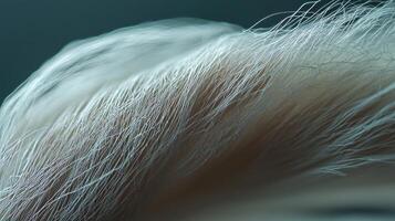 A close up of a white dog's fur photo