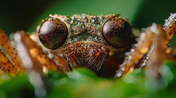 A close up of a jumping spider photo