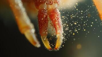 A close up of a spider's claw photo