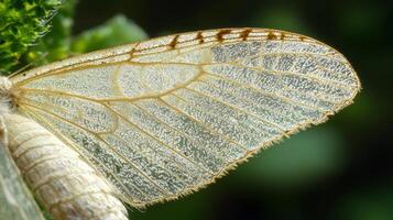 A close up of a white butterfly on a leaf photo