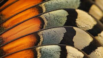A close up of a butterfly wing photo