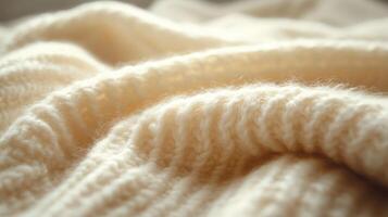 Soft white boucle fabric draped gracefully on a surface photo