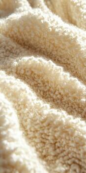 A close up of a fluffy white blanket photo