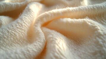 Soft and textured boucle fabric in natural light photo
