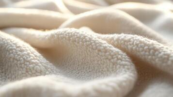 Soft boucle fabric in inviting tones, highlighted by light photo