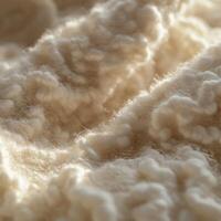 Soft boucle fabric with textured layers in warm light photo