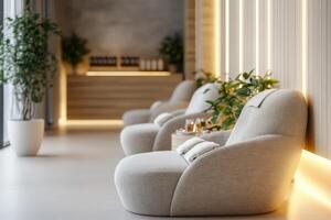 Modern spa chairs in a modern room photo