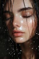 Relaxing head spa treatment enhances natural beauty and tranquility photo