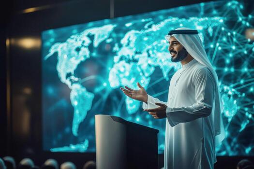 global líder discute tecnológico avances en abu dhabi foto