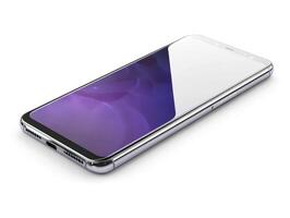Modern smartphone with sleek design and vibrant display photo