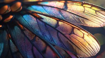 A close up of a butterfly's wings photo