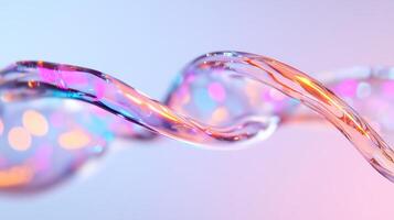 Colorful twisting strands of liquid illuminate a dreamy background in artistic expression by abstract design photo