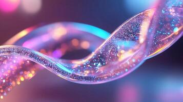 Colorful sparkling wave with glowing lights creates a mesmerizing visual effect in an abstract background photo