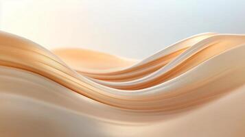 Textured waves of soft beige fabric flowing gracefully in a serene and tranquil setting photo
