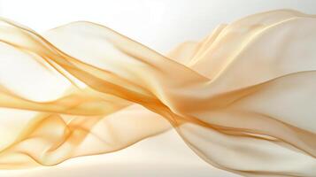 Gentle flow of silk fabric creating soft waves in natural light photo