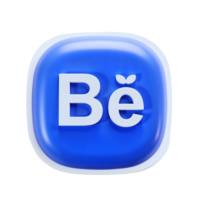 Logo design of a blue square button with a white letter B png