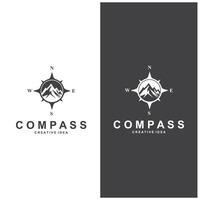 compass logo design template and simple design vector