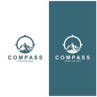 compass logo design template with simple design vector