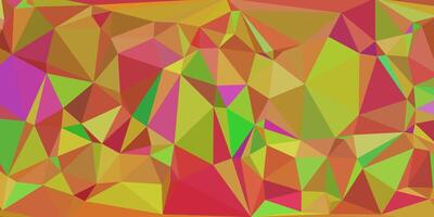 A vibrant abstract geometric background with multicolored triangular shapes in shades of red, green, yellow, and orange. vector