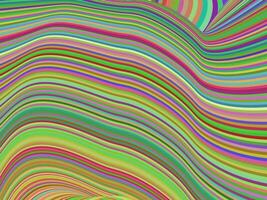 A vibrant abstract digital artwork with wavy, multicolored stripes flowing harmoniously, creating a mesmerizing sense of movement and depth. vector