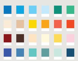 Color Palettes 24 Colours of Tropical Beach - Cool, Warm, Neutrals, Bright Colors - Colour Scheme and Combinations vector