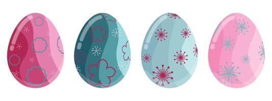 Cute Red Tosca Easter Egg And Pastel Color vector