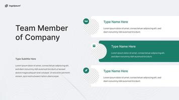 Modern Team Introduction Slide Design vector
