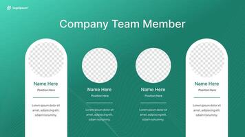 Clean and Simple Team Slide Template vector