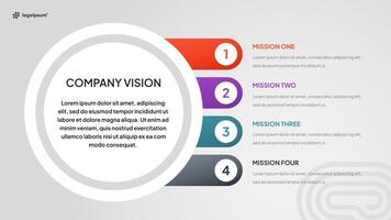 Vision Mission diagram template vector