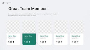 Sleek and Professional Team Profile Slide vector