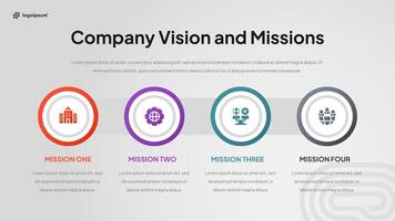 the company vision and missions vector