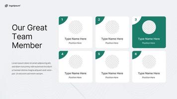 Creative Team Member Profile Layout vector