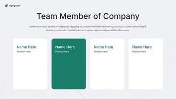 Professional Team Member Slide Template vector