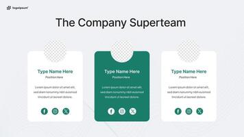 Engaging Team Member Layout vector