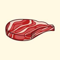 Tomahawk fresh meat part of beef ribs for steak vector